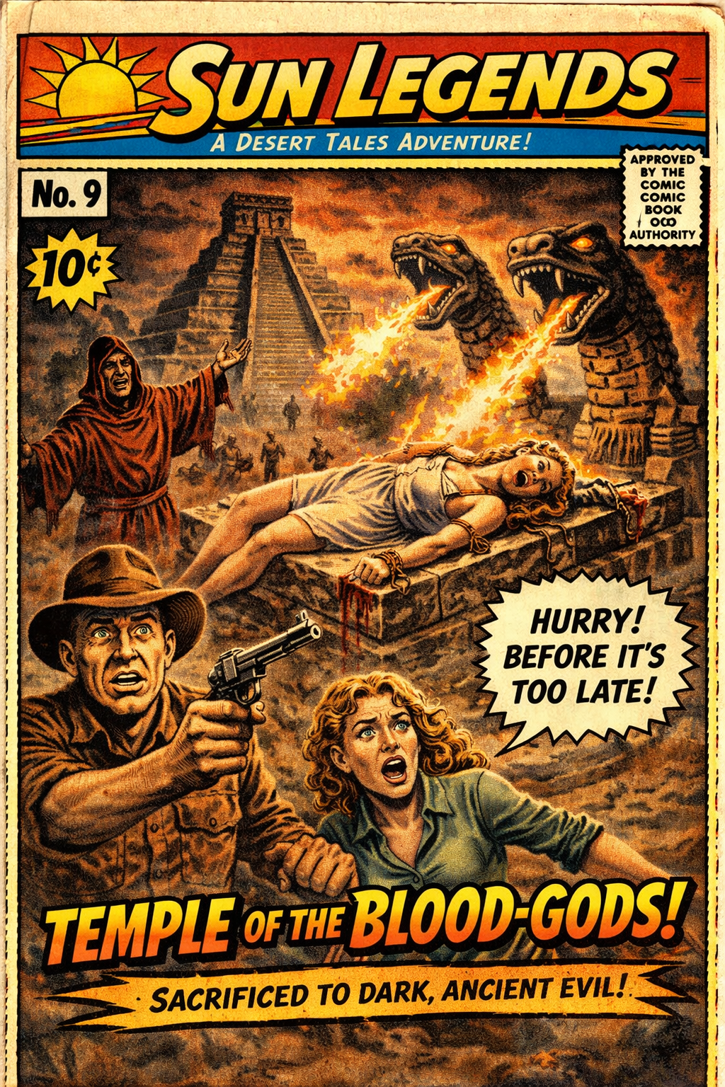 #9 Sun Legends- Temple of the Blood-Gods! 11x17 Poster