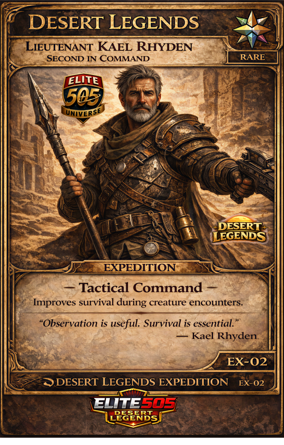 Lieutenant Kael Rhyden -Second in Command Poster 11x17