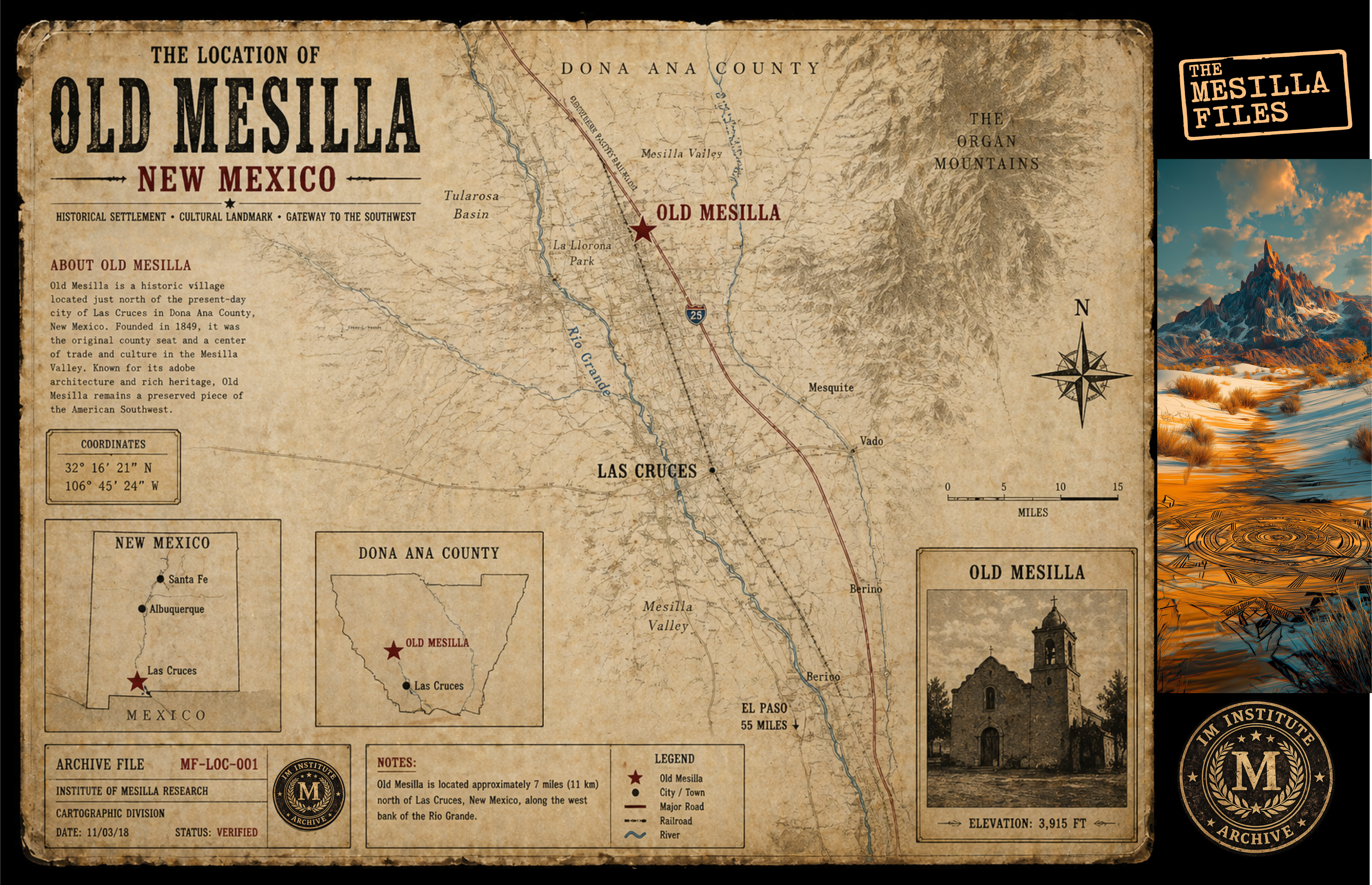Old Mesilla Map