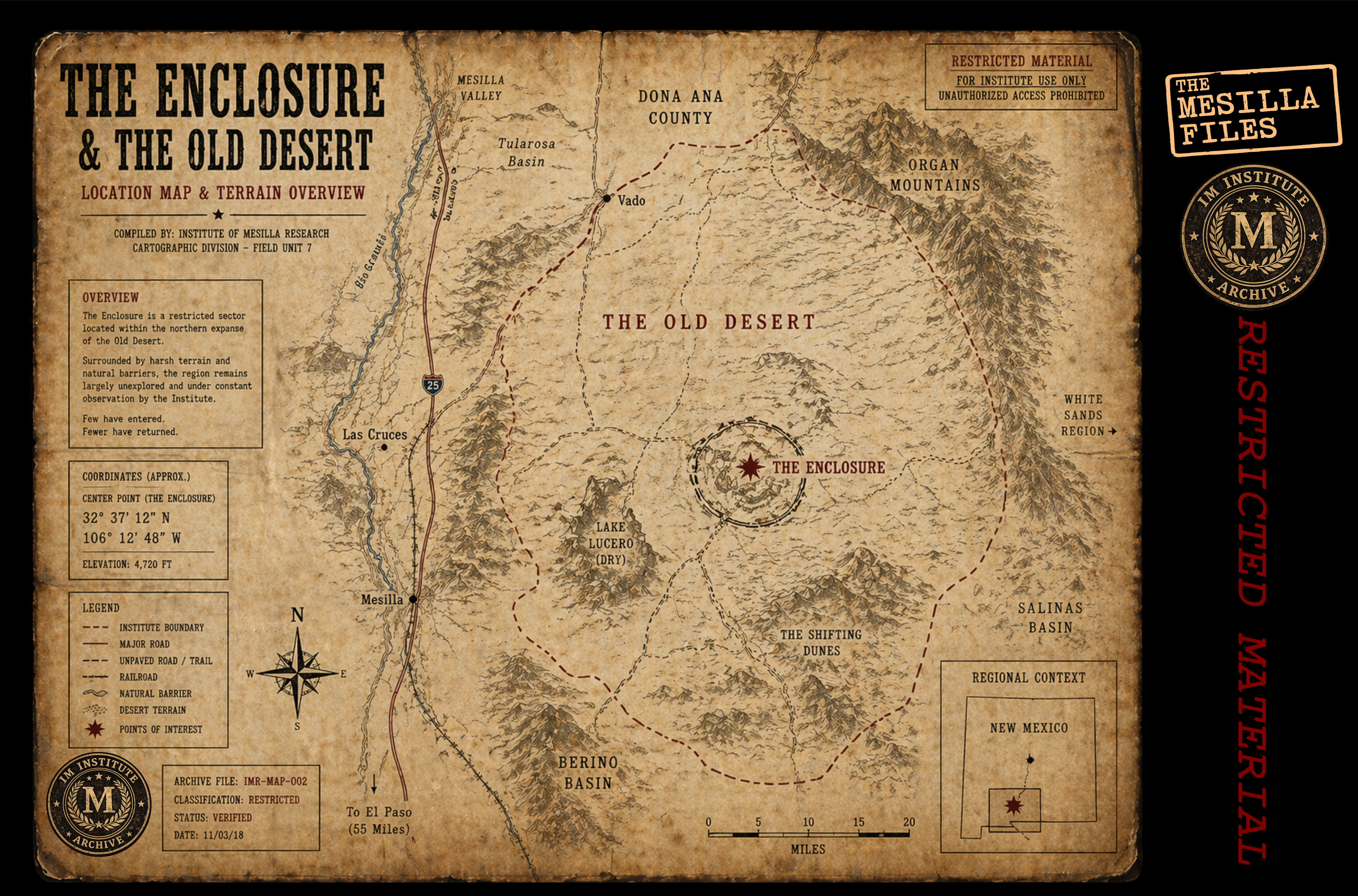 The Enclosure & Old Desert Map